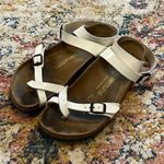 Birkenstock White Ankle Buckle Sandals Photo 0