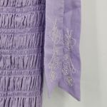 Especia‎ Maternity Lavender Celeste Dress Size M Smocked Flounce Hem Boho Purple Photo 6