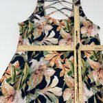 LASCANA Dress Womens 8 Navy Blue Floral Strappy Crisscross Back A Photo 9