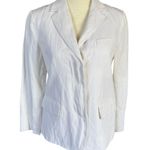 Vince white collared long sleeve jacket blazer women's size 4 Photo 0