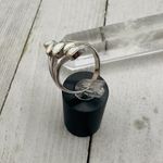 Sterling Silver Lab Opal Ring Size 8 Silver Photo 2