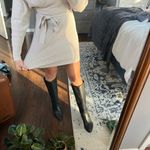 Elegant Cream Sweater Dress Size M Photo 5