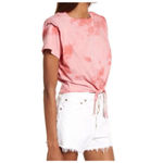 ALLSAINTS  T-Shirt Coni Tie-Dye Hem Shoulder-Pad Cotton T-Shirt Size Large Photo 2