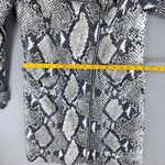 Diane Von Furstenberg ‎ Jacket 6 Gray Snake Print Sally Moto Career Trench Blazer Photo 8