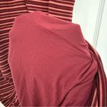 Marine layer  Medium Lexi Rib Daytime Midi Dress in Ruby Wine Multi Stripe Photo 8