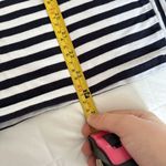 Talbots Womens Small 100% Cotton Striped 3/4 Sleeve Pullover Blouse Black White Photo 3