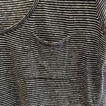 Paige  Black with White Stripes T Shirt Size Medium EUC Photo 3