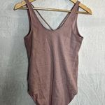 EXPRESS  Blush Pink Strappy V-Neck Bodysuit Photo 4