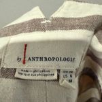 Anthropologie By  Striped Linen Blend High Waisted Belted Pants Sz 6 Cream Brown Photo 5