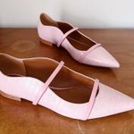 Malone Souliers • Maureen Leather Ballet Flat pink croc embossed leather strappy Photo 12
