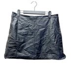 Joie  A-Line Mini Skirt Black 100% Lamb Leather Cocktail Party Size 8 Photo 0