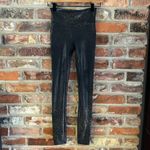 Spanx Black Leopard Pint Faux Leather Leggings Pants, XS Photo 1