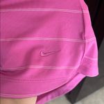 Nike  GOLF shirt Women’s  Pink Striped Sleeveless Athletic Polo top XL‎ Photo 2