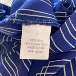 Amanda Uprichard Blue Geometric 100% Silk Maxi Dress Photo 4