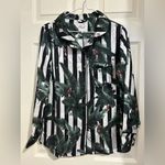 Lush Clothing NWT Plush Silky Jungle Striped Black and White Pajama Set XS Revolve Photo 3