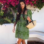 ZARA  Openwork Eyelet Embroidered Dress in Green Size M Photo 10