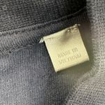 Vince Velour Crewneck Sweatshirt Black Gold Zip Detail Women's Size L Photo 4