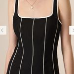 RIHOAS The Black Square Neck Contrast Midi Dress 22 White Size M Photo 3