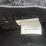 Reformation Black Distressed Denim Jeans Cut-Off Shorts Size US 30 Photo 9