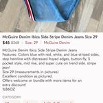 McGuire Denim McGuire Ibiza side stripe crop denim jeans size 30 Photo 44