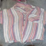 Vintage Havana Cropped button down striped blouse Photo 2