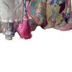 Rococo Sand NWTS Leila Silver Metallic Pink Blue Ruffle Mini Dress size large Photo 3