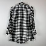 TALULAH  Shirt Women's Small Black White Gingham Button Front‎ Tunic Gauzy Casual Photo 6