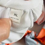 Coral Blue White Floral Ruffle Bikini Top Size XL Photo 4