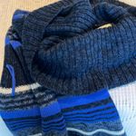 Derek Heart Sweater Dress Cowl Neck Blue Stripe Colorful Womens Small Acrylic Photo 7