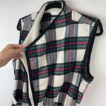 Christopher & Banks  Sz XL Petite Tartan Plaid Sherpa Wrap Tie Vest Photo 6