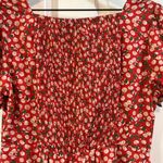 Allegra K Cherry Ruched Chest Midi Dress - Size Medium Photo 5