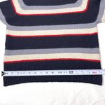 Italian Striped Wool Sweater Americana Crew Neck Long Sleeve Blue Size XS Photo 3