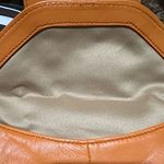 Henri Bendel  New York Orange Leather Clutch with Gold Chain New without Tags Photo 10