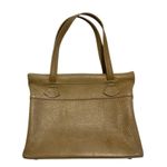 Justin Vintage 1980s Jacob’s Authentic Cream Brown Leather Cowhide Women’s Handbag Photo 2