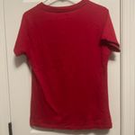 NCAA Women’s Med Red V Neck Oklahoma Sooners T shirt.  American College Photo 1