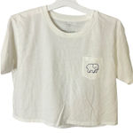 Ivory Ella  White Short Sleeve Tee Casual Cotton Photo 0