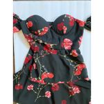 White Fox Boutique  Monte‎ Carlo Mini Dress Strapless Black Red Floral juniors  L Photo 9