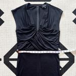 SALONI Black Opal Draped Front Mini Dress Size 10 Photo 3