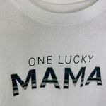 Apt. 9  One Lucky Mama White Pullover Crewneck Sweatshirt Women's Size Small S Photo 2