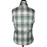 IZOD  off-white/plaid reversible puffer vest‎ medium Photo 4