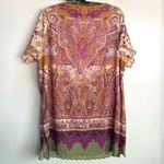 Soft Surroundings Luciana Paisley Boho Tunic Top 1X Medallion Print Stretch Photo 5