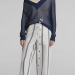 Rag and Bone Oasis high-waist straight-leg striped cotton-linen pants size 2 XS Photo 2