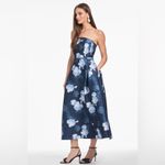 Sachin + Babi NWT Shay Floral Strapless Stretch Mikado Cocktail Midi Dress Photo 3