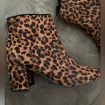 Marc Fisher  brown leopard print block heel booties size 6.5 Photo 1