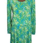 Lilly Pulitzer Susan silk blend printed dress seaweed green Daisy darling size L Photo 0