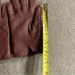 Coach  Burgundy Leather Gloves Photo 5
