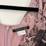 Peruvian Connection 100% Silk Elegant Marble Swirl Sheath Midi Dress Size 8 Photo 3