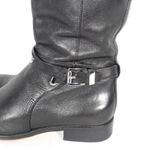 Michael Kors Women's Black Leather Arley Wide Calf Riding Boot 6M Photo 8