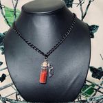 Masquerade Red Glitter Sparkle Necklace New Photo 0