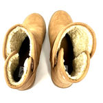 DV Dolce Vita size 7 ankle height sherpa lined tan‎ boots slip on faux fur Brown Photo 4